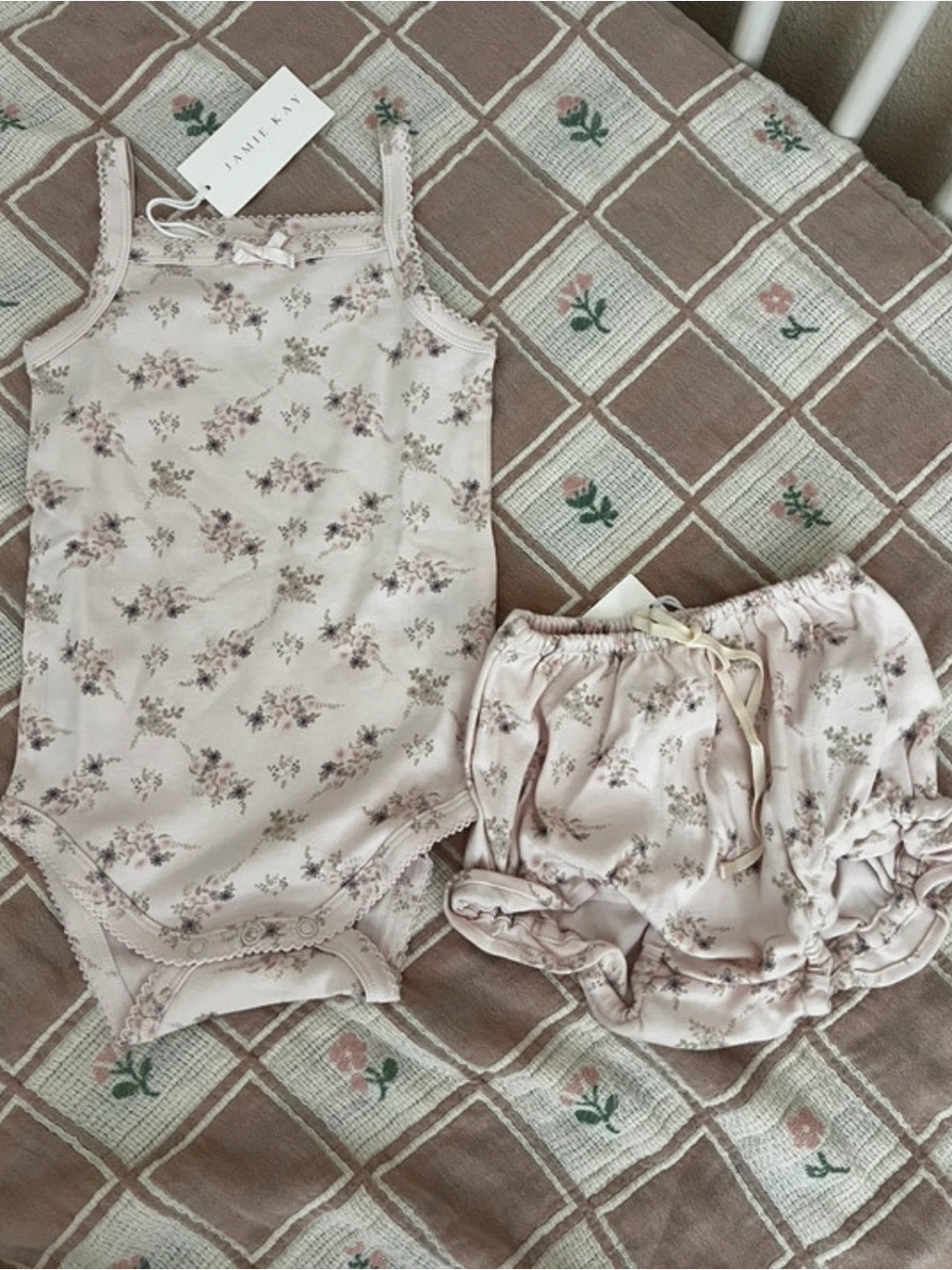 Jamie Kay sweet pea floral set 1Y NWT